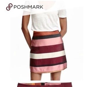 H&M Striped Mini Skirt